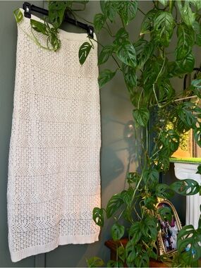 Ivory Crochet Maxi Skirt